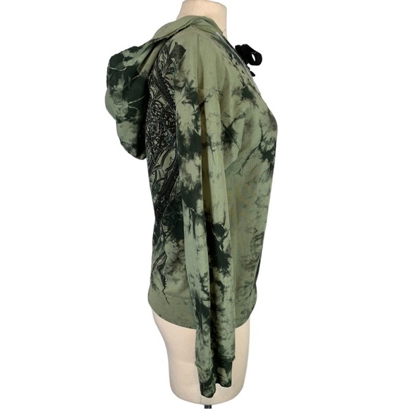 Vintage Affliction Y2k Pull Over Hoodie Sweatshirt Size XS - Picture 3 of 11